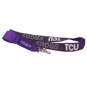 Capri Designs TCU Frogs Beaded Strap/Lanyard  Collegiate Seed Bead ID Key Holder